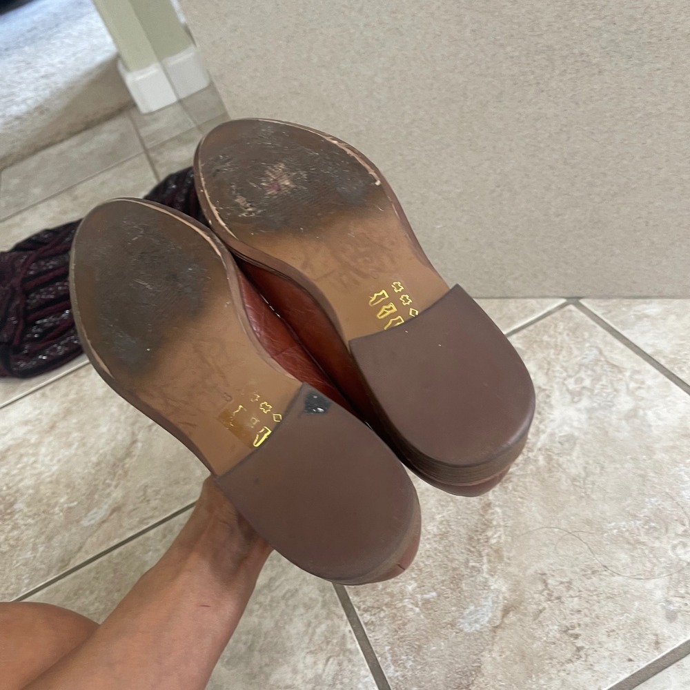 Madewell The Frances Loafer English Saddle Brown Leather Pointed Toe Shoes 8 - Picture 5 of 9
